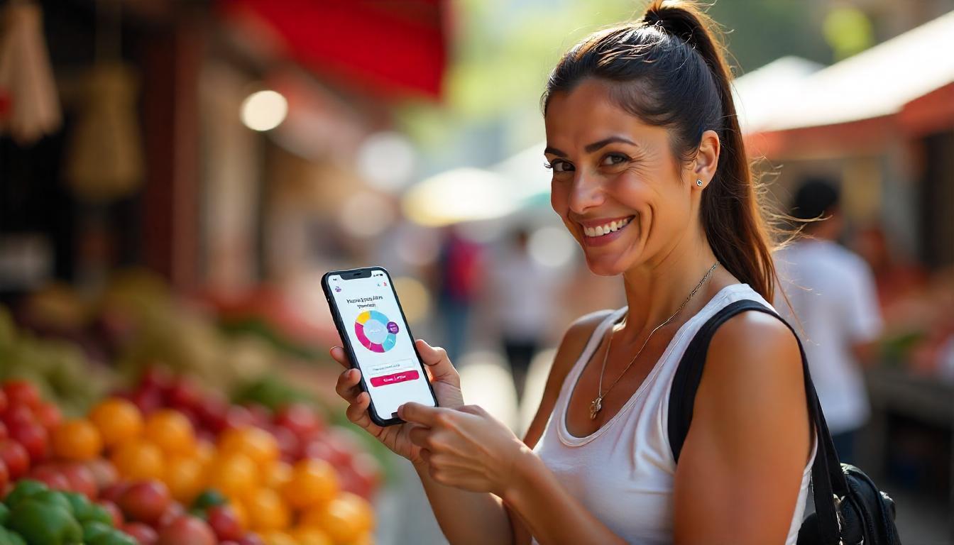 A person holding a smartphone showing a sleek modern app interface with charts, icons, and an 'Order Now' button — symbolizing business growth through mobile apps.