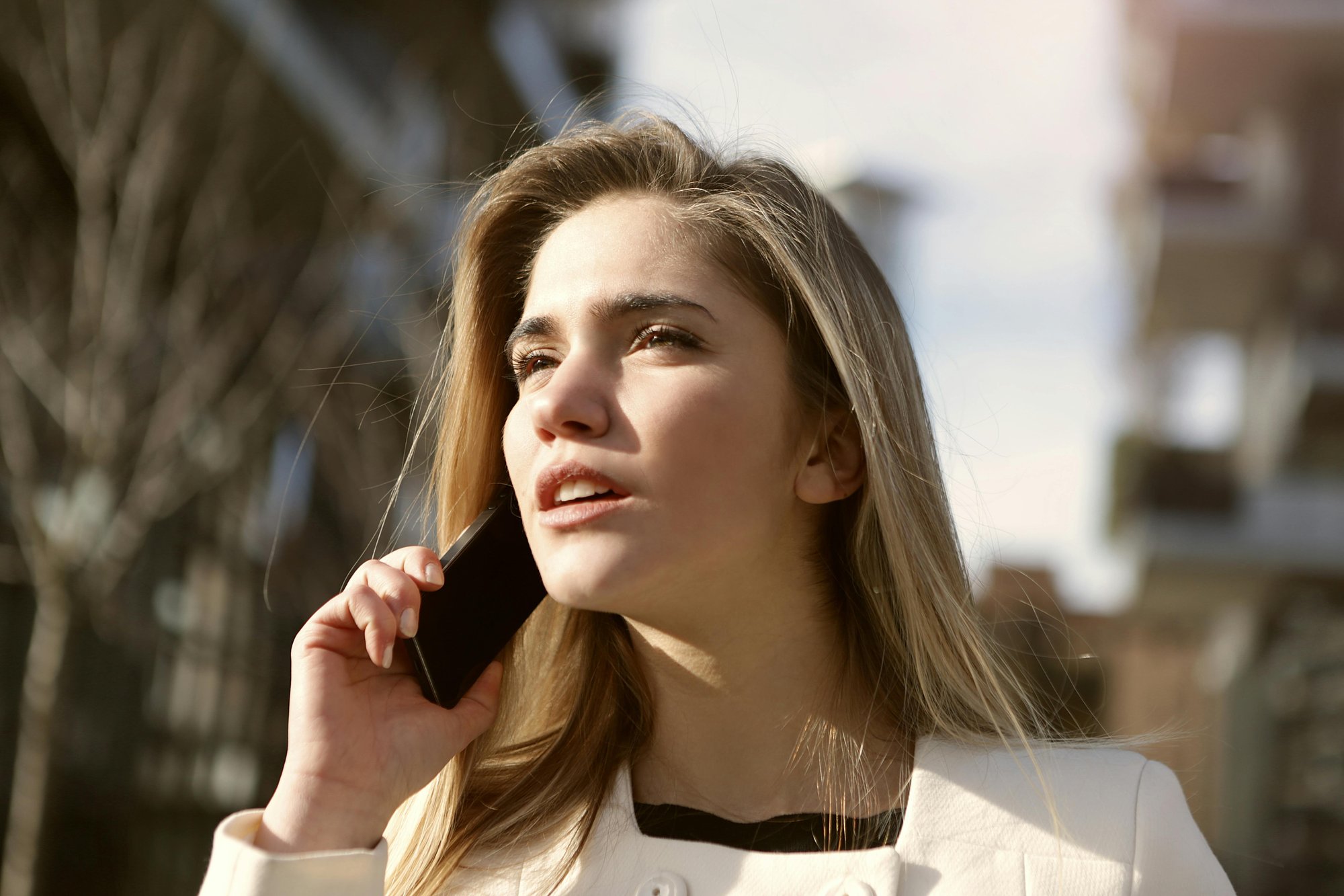 a girl talking on phone